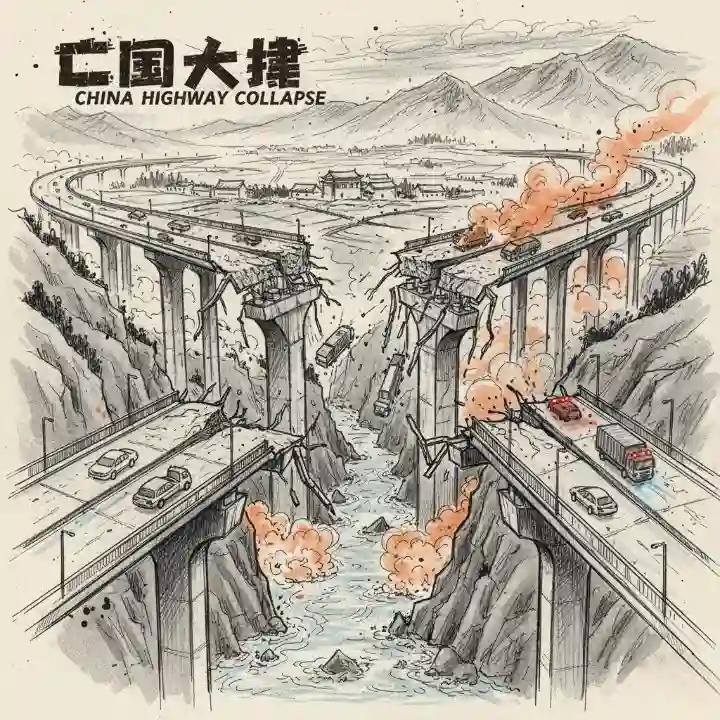 Hongqi Bridge collapse Sichuan China November 2025