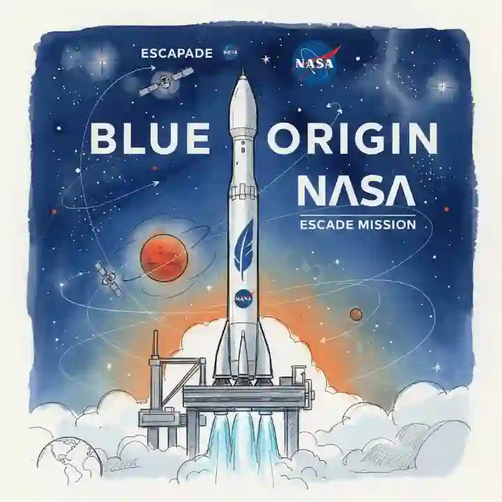Blue Origin New Glenn NG-2 launch NASA ESCAPADE mission 2025